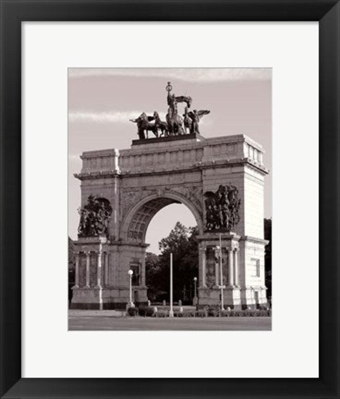 Framed Art Grand Army Plaza Arch, Brooklyn by Phil Maier 14 x 11